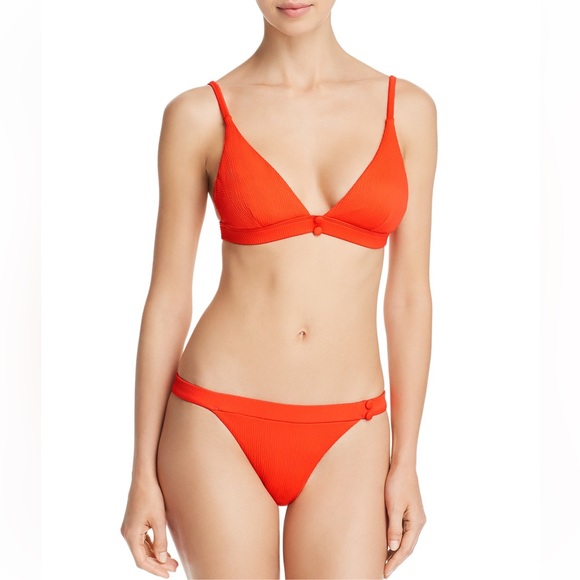 Red Carter Beach Chic Carly Bikini Top in Persimmon (12 D) - Picture 2 of 10